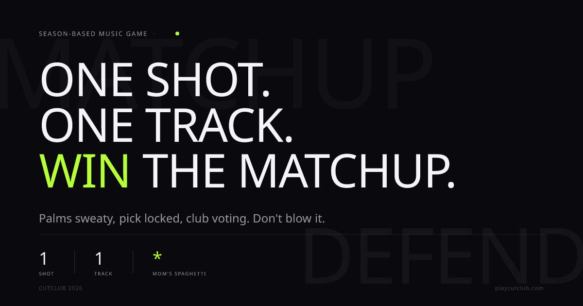 Cut Club — season-based music matchup game